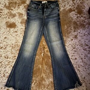 Women's Flared Blue Jeans